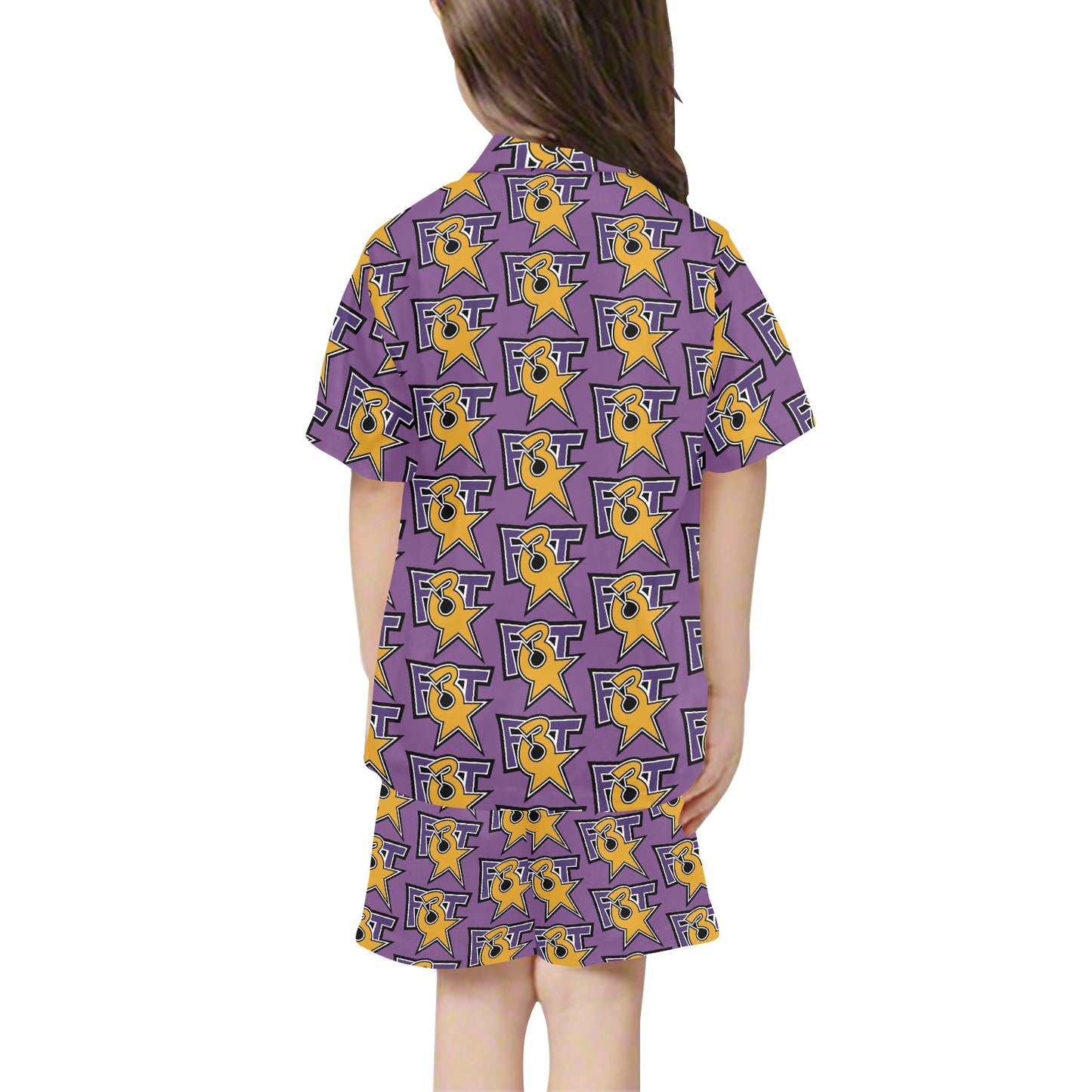 Little Girls' V-Neck Short Pajama Set