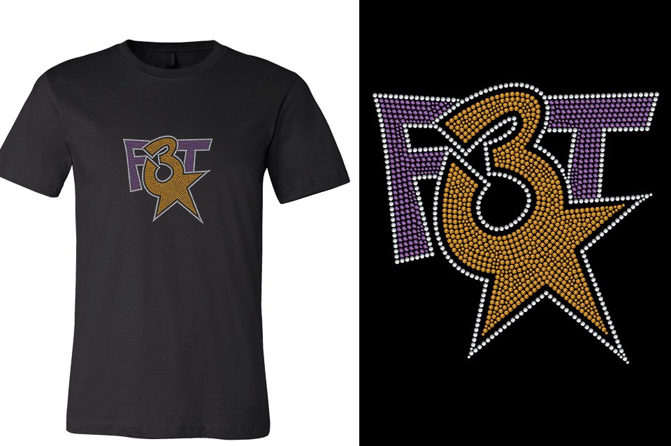 Rhinestones Florida Triple Threat F3T stones Unisex t-shirt