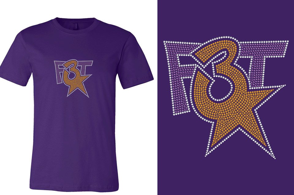 Rhinestones Florida Triple Threat F3T stones Unisex t-shirt