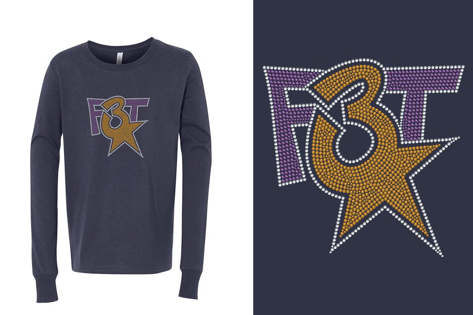 Rhinestones Florida Triple Threat F3T stones Youth Unisex Unisex Long Sleeve T-Shirt