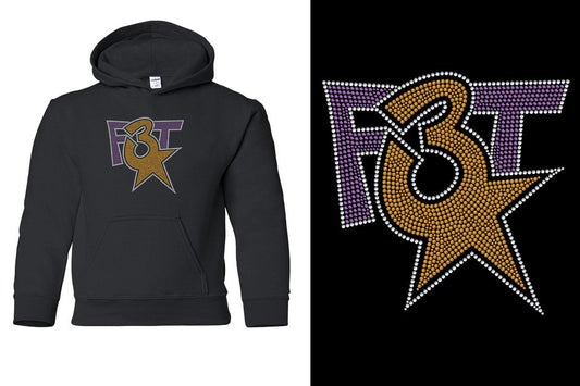 Rhinestones Florida Triple Threat F3T stones Youth Unisex Pullover Hoodie