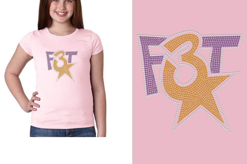 Rhinestones Florida Triple Threat F3T stones Girls' Princess T-Shirt