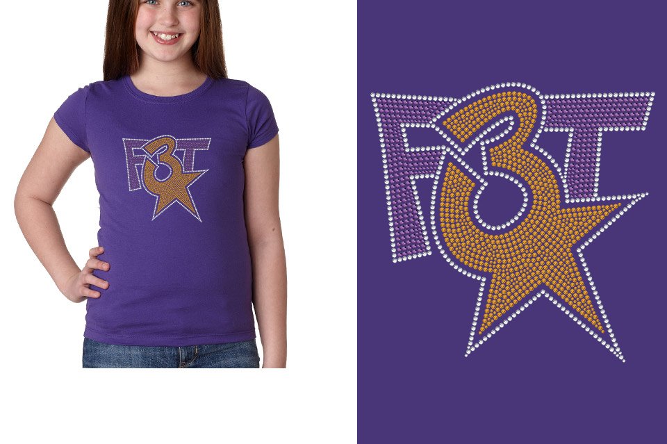 Rhinestones Florida Triple Threat F3T stones Girls' Princess T-Shirt