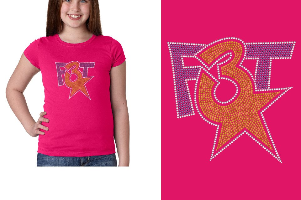 Rhinestones Florida Triple Threat F3T stones Girls' Princess T-Shirt