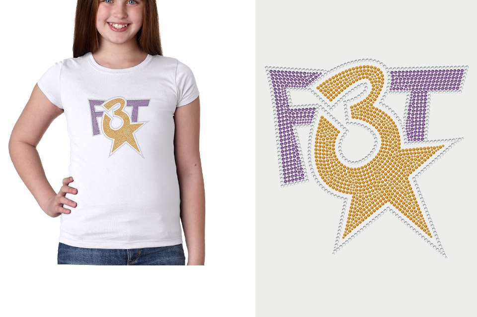 Rhinestones Florida Triple Threat F3T stones Girls' Princess T-Shirt