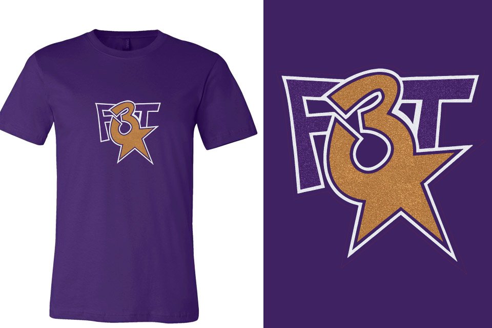 Florida Triple Threat F3T logo glitter Unisex t-shirt
