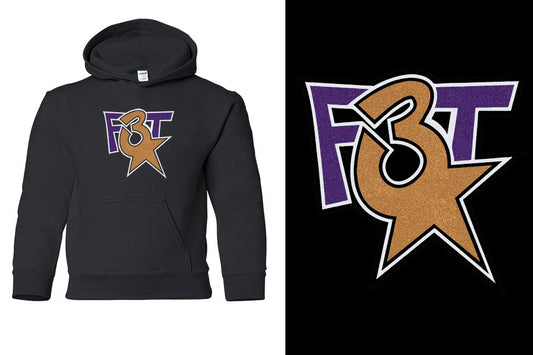 Florida Triple Threat F3T Logo Glitter Youth Unisex Pullover Hoodie