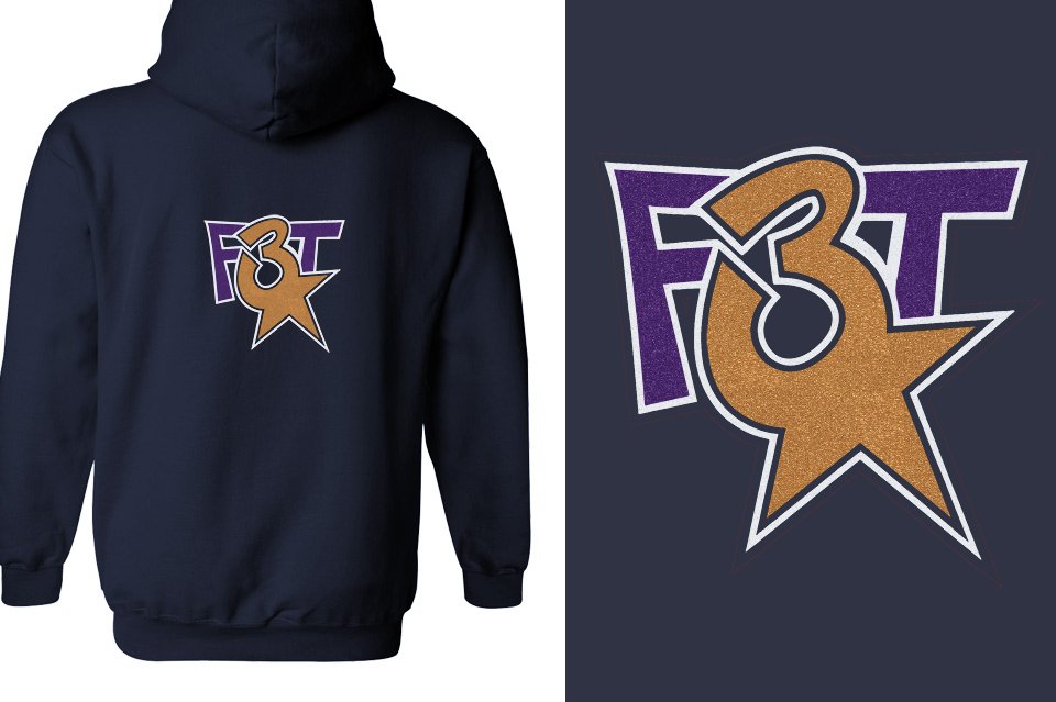 Florida Triple Threat F3T logo glitter Unisex Zip Hoodie