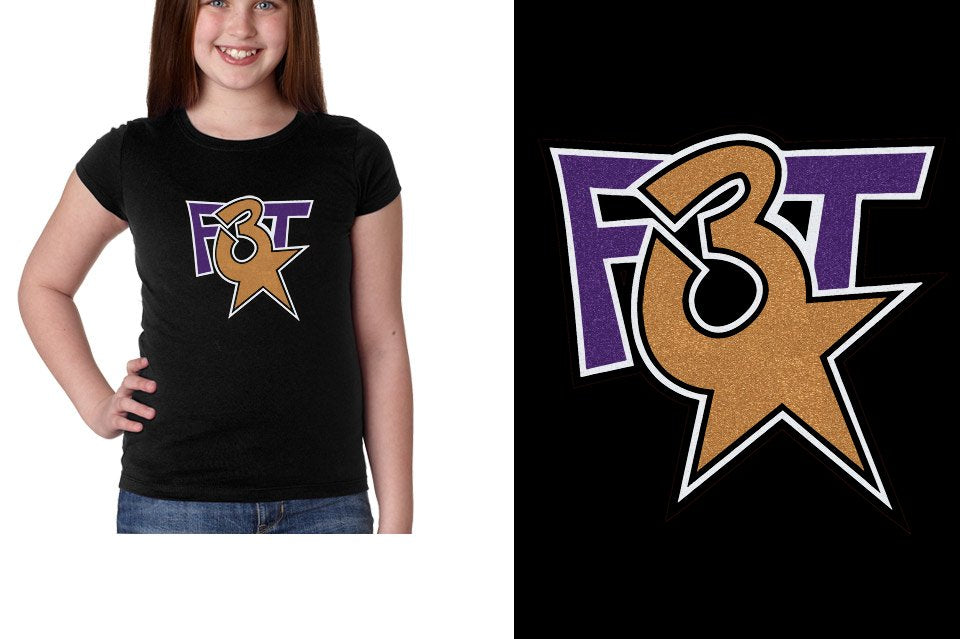 Florida Triple Threat F3T logo glitter Girls' Princess T-Shirt