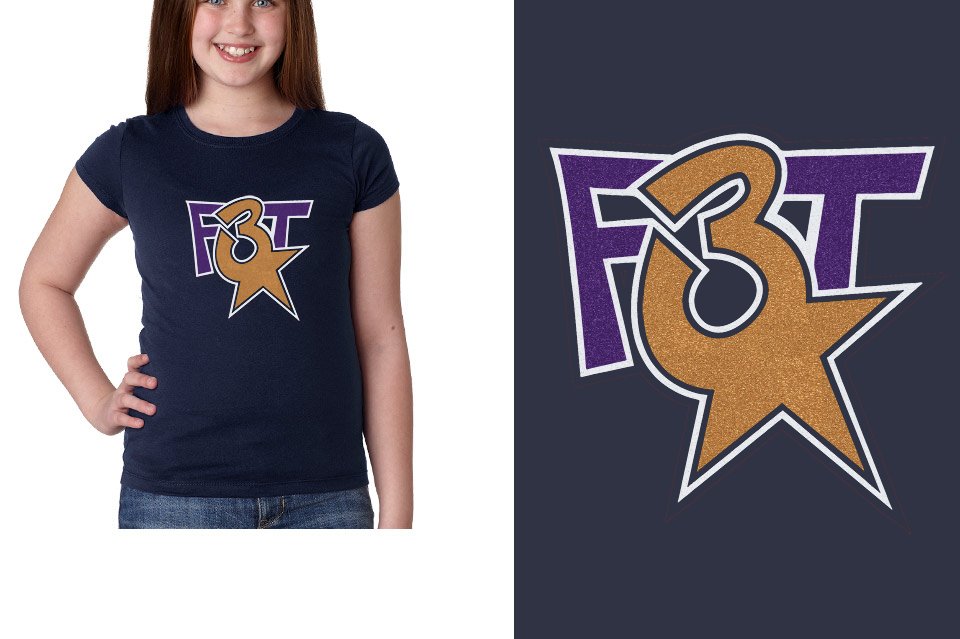 Florida Triple Threat F3T logo glitter Girls' Princess T-Shirt