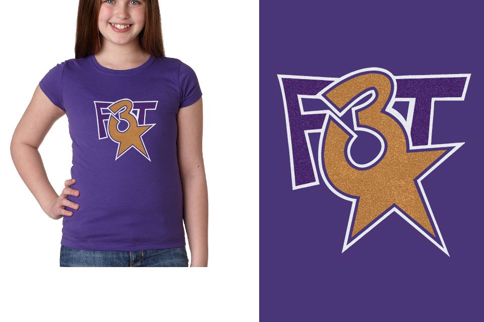Florida Triple Threat F3T logo glitter Girls' Princess T-Shirt