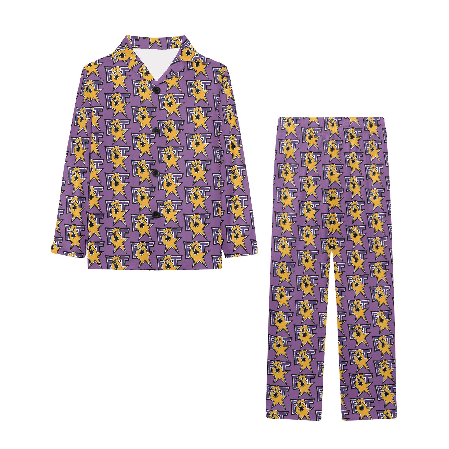 Little Girls' V-Neck Long Pajama Set
