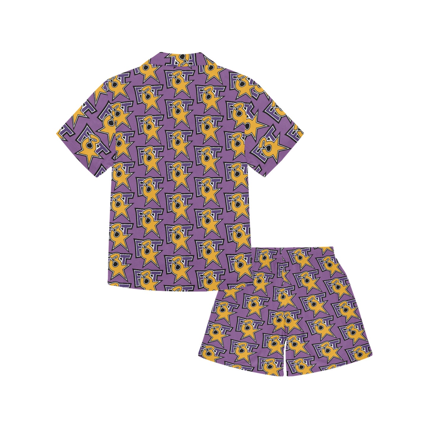 Big Girls' V-Neck Short Pajama Set