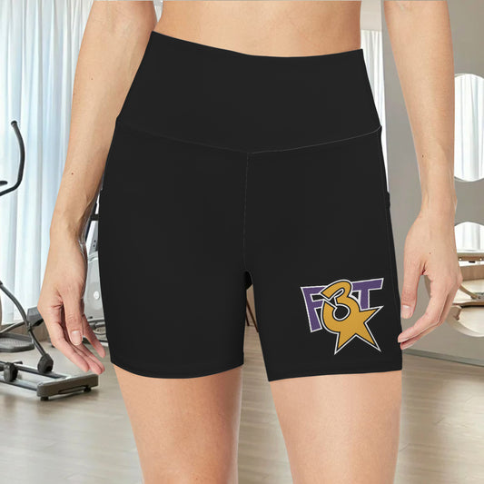 High Waist Deep Pockets Yoga Shorts
