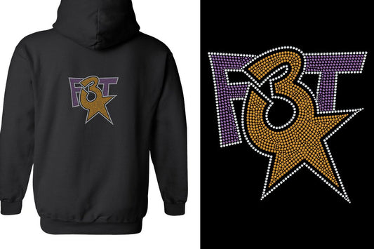 Rhinestones Florida Triple Threat F3T stones Unisex Zip Hoodie