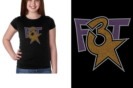 Rhinestones Florida Triple Threat F3T stones Girls' Princess T-Shirt