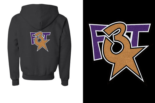 Florida Triple Threat F3T logo glitter Youth Unisex Zip Hoodie