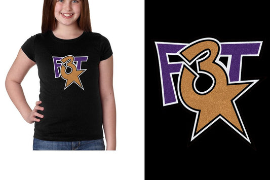 Florida Triple Threat F3T logo glitter Girls' Princess T-Shirt